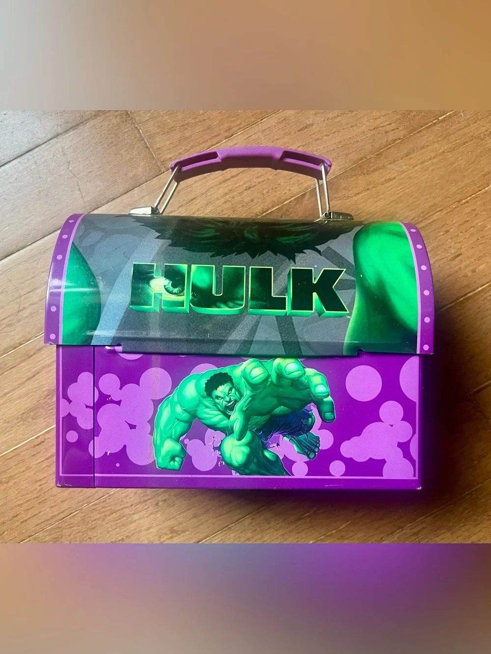 2003 The Incredible Hulk Tin Dome Lunch Box
